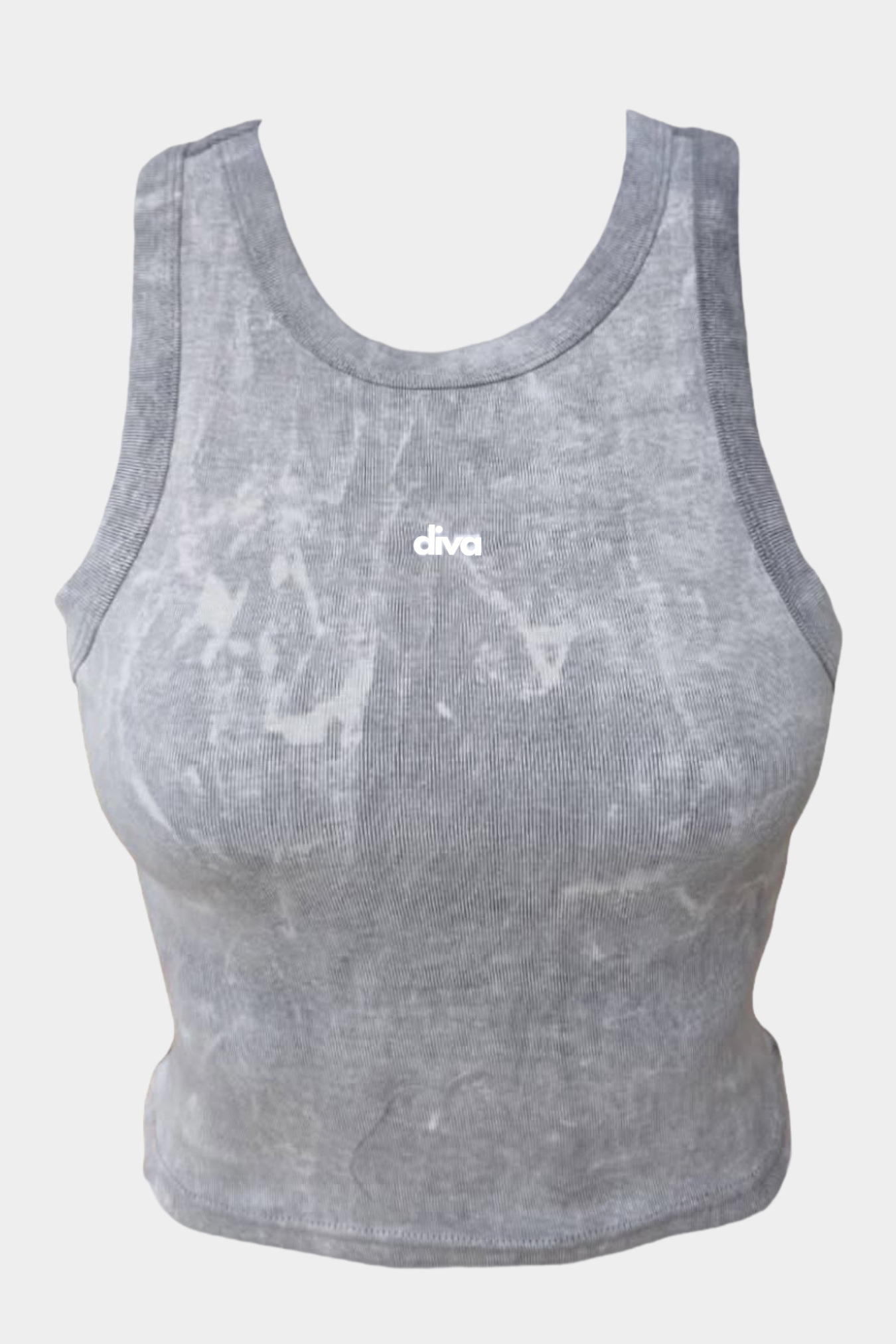 Acid-wash Tank Top (High neck)