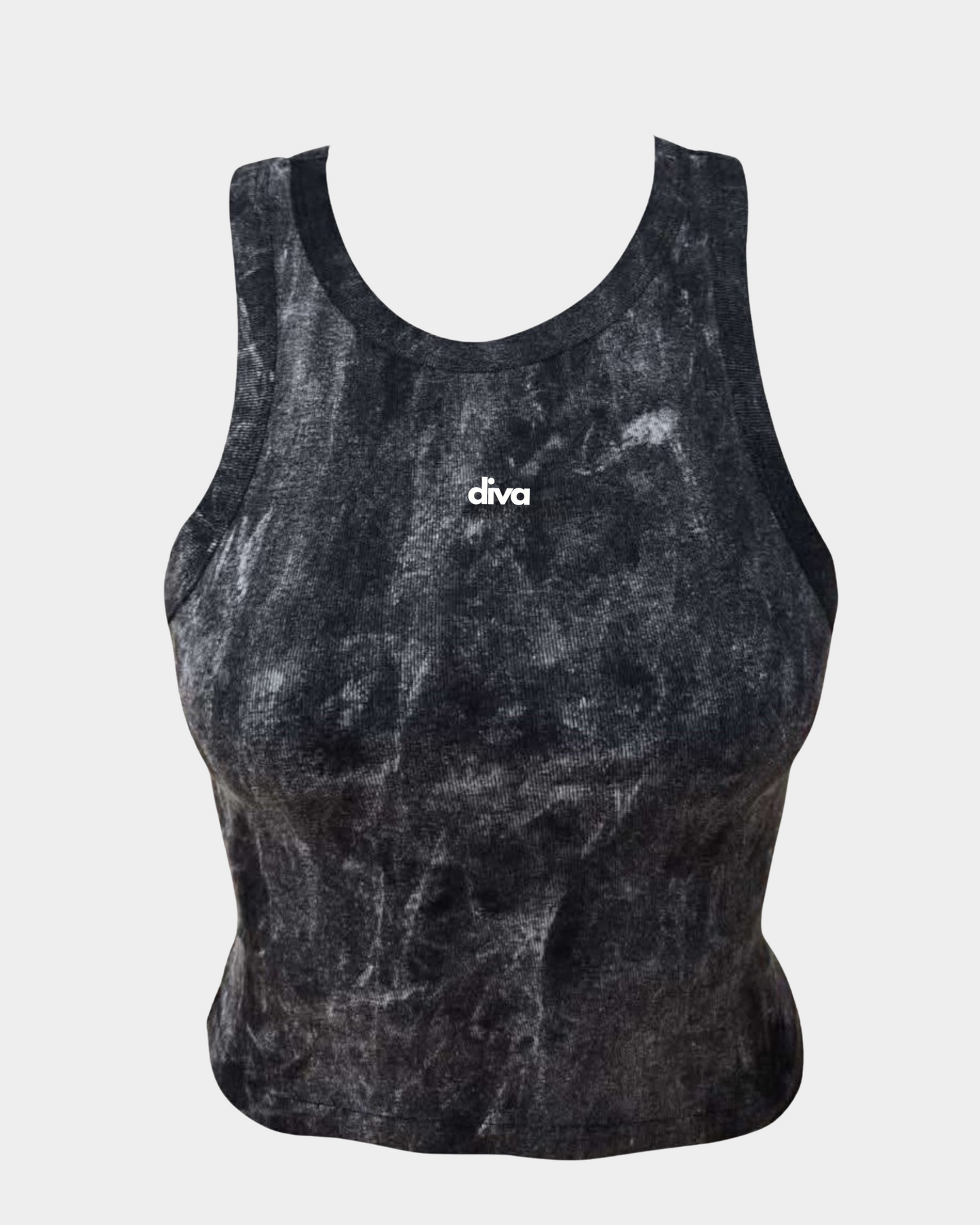 Acid-wash Tank Top (High neck)