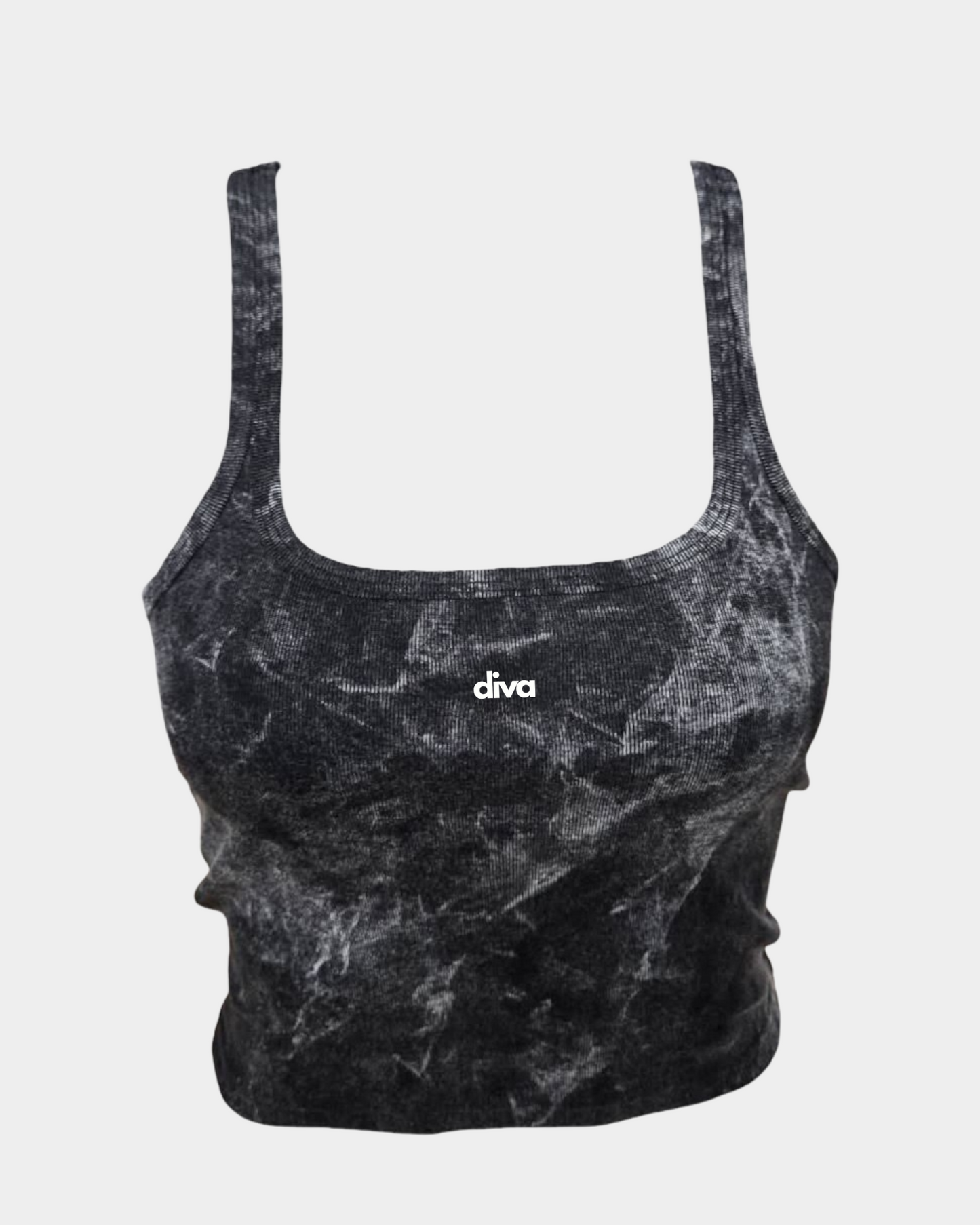 Acid-wash Tank Top (Square Neck)