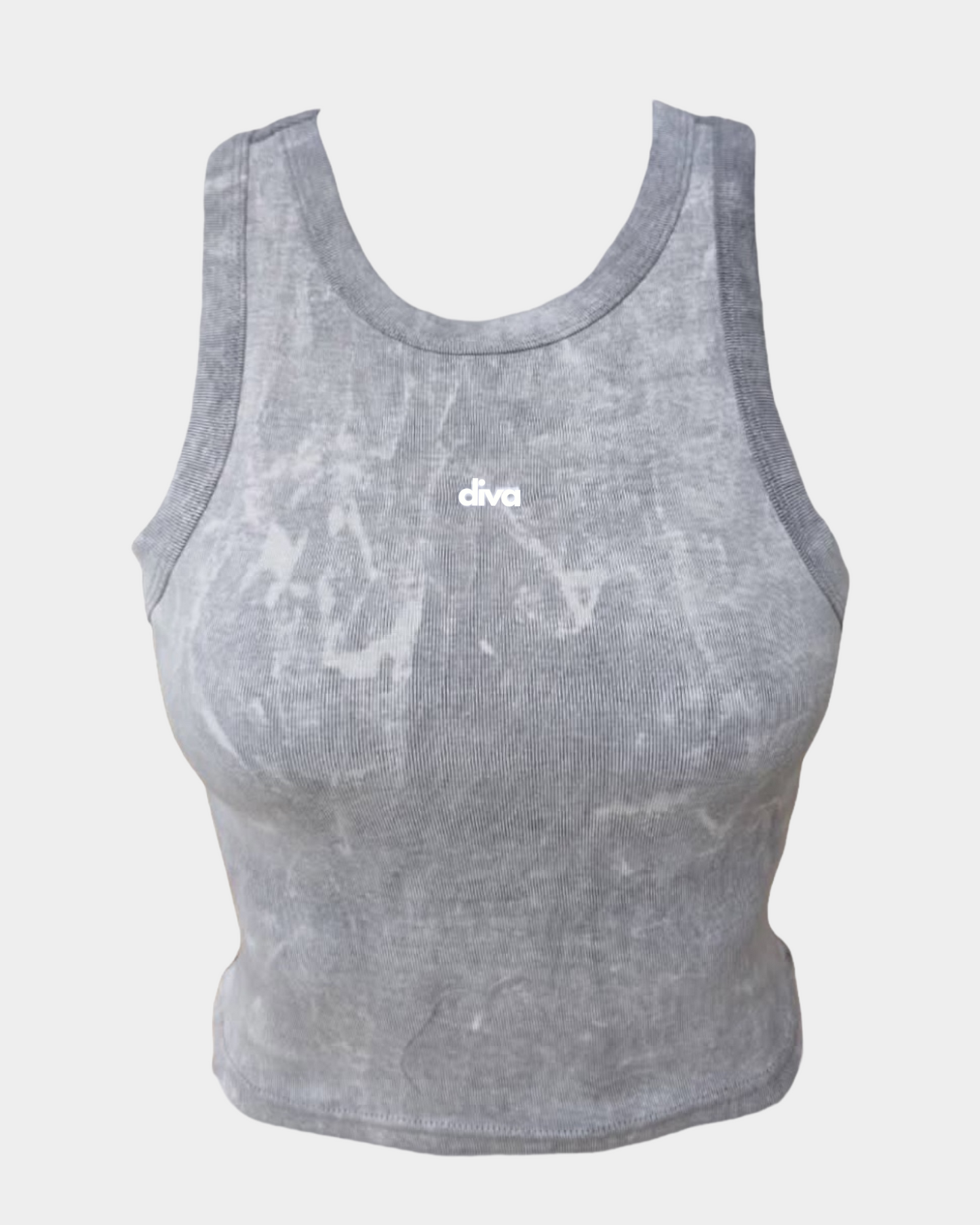 Acid-wash Tank Top (High neck)